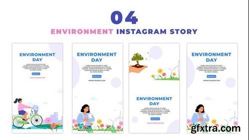 Videohive Creative Flat Character World Environment Day Instagram Story 47437770