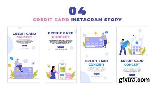 Videohive Credit Card Using Flat Character Instagram Story 47439961