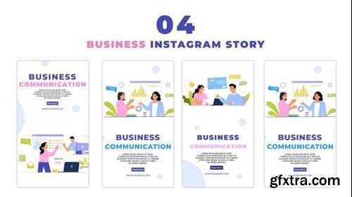 Videohive Eye Catching Business Communication Character Instagram Story 47439525