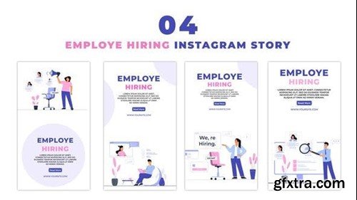 Videohive Employee Hiring 2D Character Instagram Story 47441001