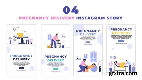 Videohive Pregnancy Days and Delivery Premium Vector Instagram Story 47440964