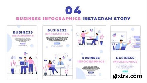 Videohive Business Infographics Flat Character Instagram Story 47440860