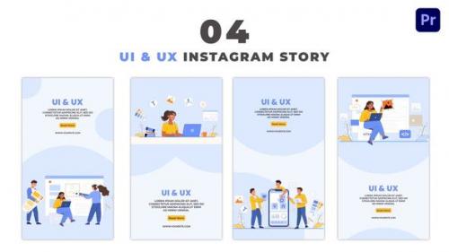 Videohive - UI and UX Design Flat Vector Instagram Story - 47450369