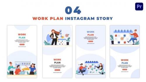 Videohive - Eye Catching Corporate Work Plan Character Instagram Story - 47450391