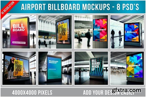 Airport Billboard Mockups F9S48H5