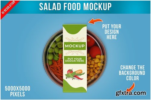 Salad Food Container Mockup EHNNW4U