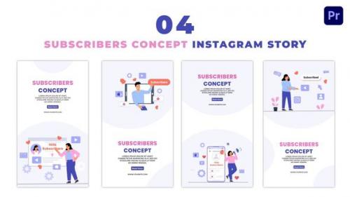 Videohive - Subscribers Concept 2D Character Animation Instagram Story - 47451908