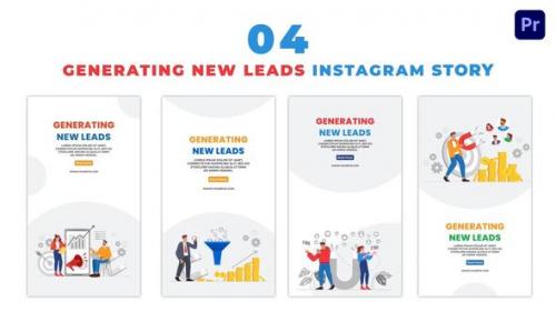 Videohive - Generating New Leads Flat Vector Animation Instagram Story - 47451927