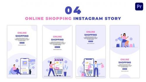 Videohive - Online Outfits Shopping Flat Vector Instagram Story - 47453113