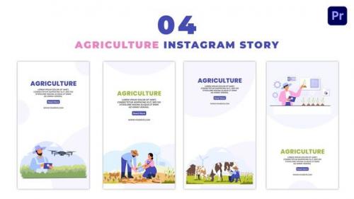 Videohive - Animated Hi Tech Agriculture 2D Flat Characters Instagram Story - 47453378