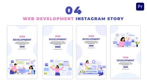 Videohive - Eye Catching 2D Character of Web Development Instagram Story - 47453841