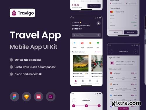 Travigo - Travel Apps UI KIT Ui8.net