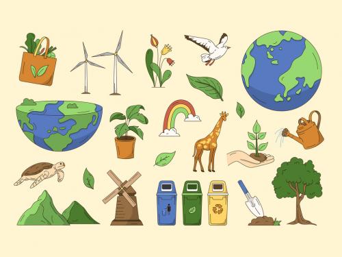 Earth Day Vector Illustrations 571940635