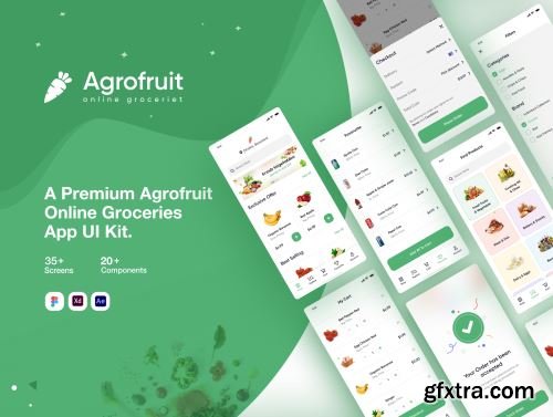 Agrofruit | Groceries App UI Kit Ui8.net