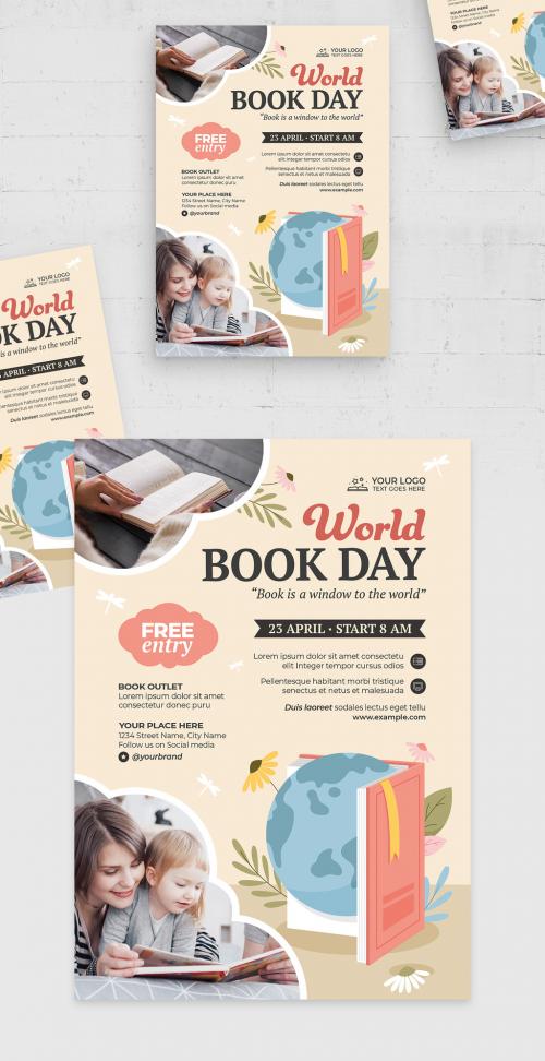 World Book Day Flyer Template 571941327