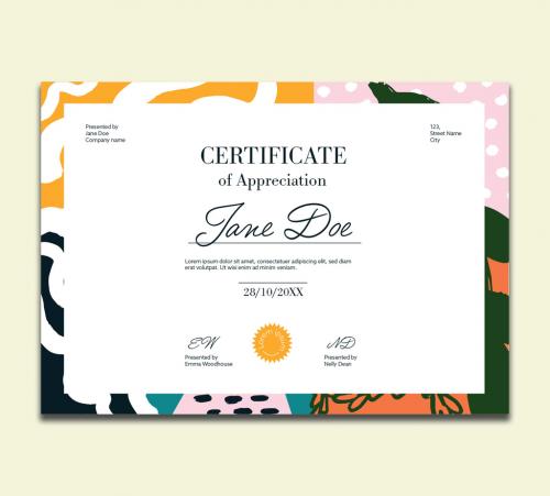 Certificate with Abstract Elements 572089994