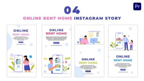 Videohive - Online Rental Home Search Flat Vector Instagram Story - 47460349
