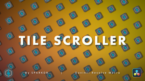 Videohive - Tile Scroller Background Effect | Davinci Resolve Macro - 47478152