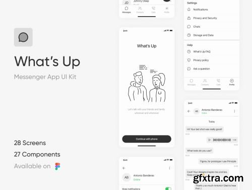 What\'s Up - Messenger App UI Kit Ui8.net