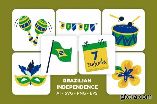 Brazilian Independence Day Illustration v.1 ETVP8Q2