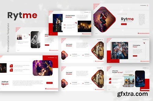 Rytme — Musical Band Powerpoint Template 86B87LJ