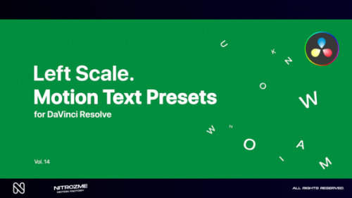 Videohive - Left Scale Motion Text Presets Vol. 14 for DaVinci Resolve - 47490839