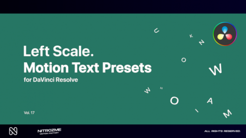 Videohive - Left Scale Motion Text Presets Vol. 17 for DaVinci Resolve - 47490853