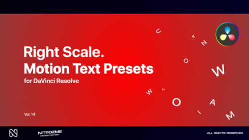 Videohive - Right Scale Motion Text Presets Vol. 14 for DaVinci Resolve - 47490870