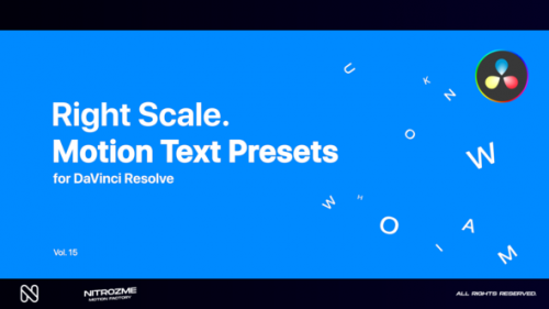 Videohive - Right Scale Motion Text Presets Vol. 15 for DaVinci Resolve - 47490872