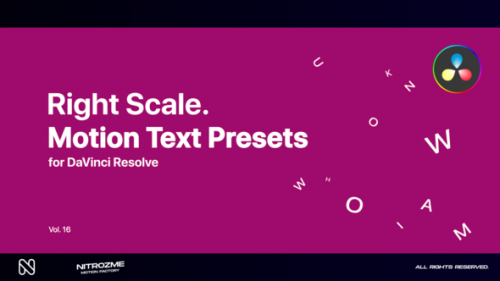 Videohive - Right Scale Motion Text Presets Vol. 16 for DaVinci Resolve - 47490877