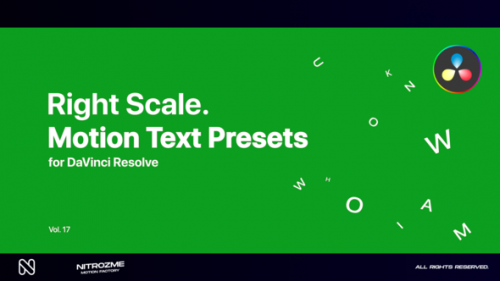 Videohive - Right Scale Motion Text Presets Vol. 17 for DaVinci Resolve - 47490880