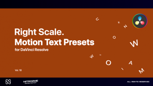 Videohive - Right Scale Motion Text Presets Vol. 18 for DaVinci Resolve - 47490889