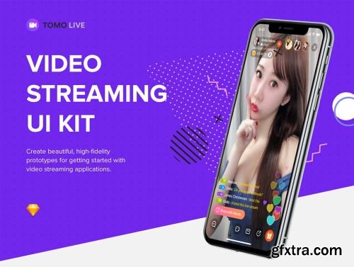 TOMO Video Live-streaming app UI Kit Ui8.net