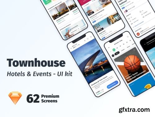 Townhouse Mobile App UI Kit Ui8.net