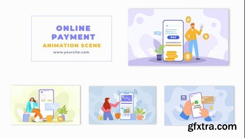 Videohive Digital Payment Methods Flat Character Animation Scene 47494996