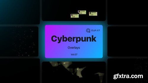 Videohive Cyberpunk Overlays Vol. 07 47534350
