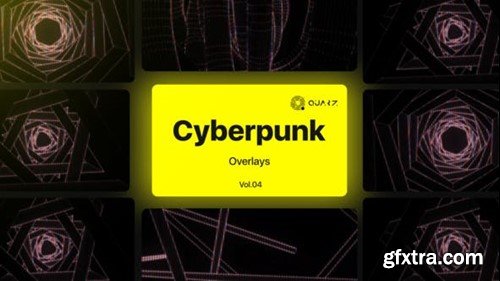 Videohive Cyberpunk Overlays Vol. 04 47534244