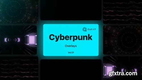 Videohive Cyberpunk Overlays Vol. 01 47534080