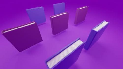 Videohive - 3D Render Books Simple Animation - 47473322