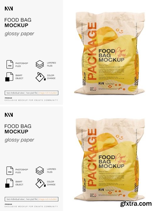 Food Bag Mockup TBU77BR