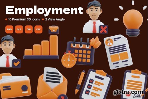 Employment 3D Icon 2FREZKU