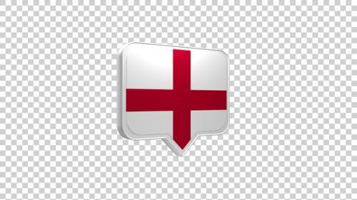 Videohive - England Flag Pin Icon - 47482238