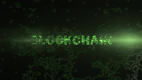 Videohive - Blockchain - Digital Text Animation - 47491702