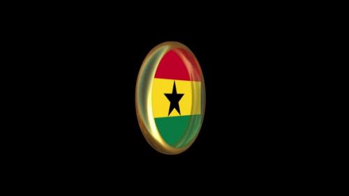 Videohive - Ghana Flag Animation - 47506775