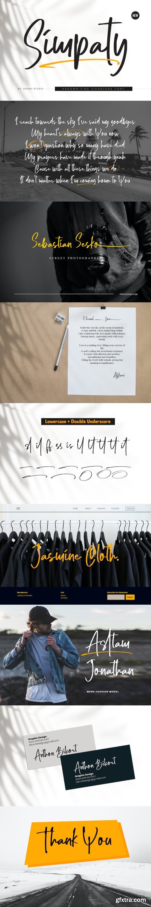 Simpaty Handwritting Signature Font
