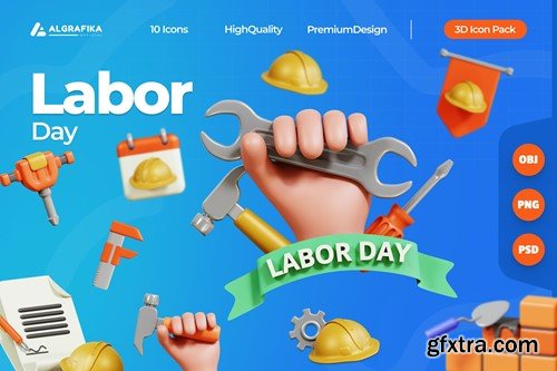 Labor Day 3D Icon TQ79ZLM