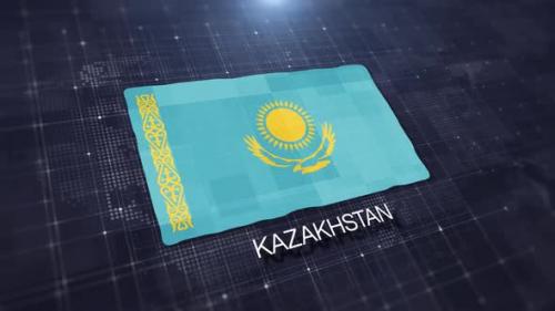 Videohive - Kazakhstan Flag Displaying - 47512473