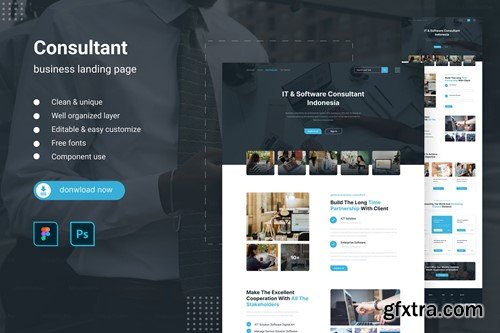 Consultant Business Landing Page Template A2MDV7R