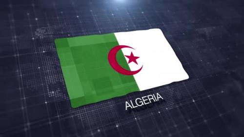 Videohive - Algeria Flag Displaying - 47519713