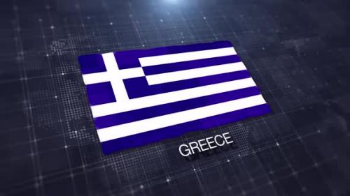 Videohive - Greece Flag Displaying - 47529468